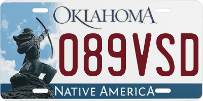 OK license plate 089VSD