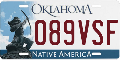 OK license plate 089VSF