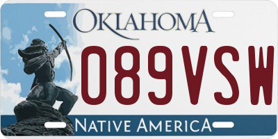 OK license plate 089VSW