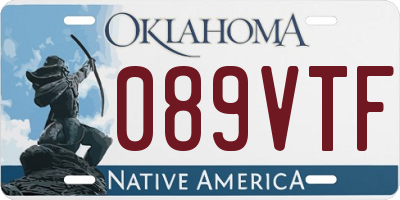 OK license plate 089VTF
