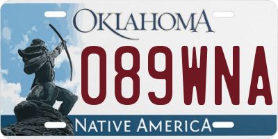 OK license plate 089WNA