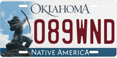 OK license plate 089WND