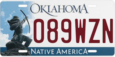 OK license plate 089WZN