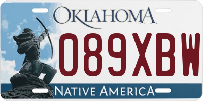 OK license plate 089XBW
