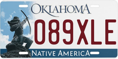 OK license plate 089XLE