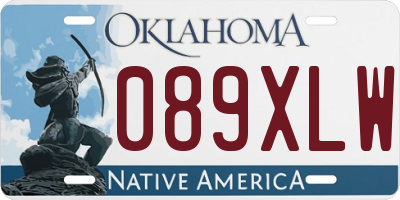 OK license plate 089XLW