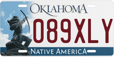OK license plate 089XLY