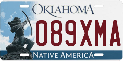 OK license plate 089XMA