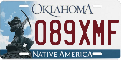OK license plate 089XMF
