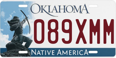 OK license plate 089XMM