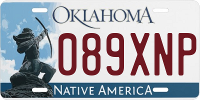 OK license plate 089XNP
