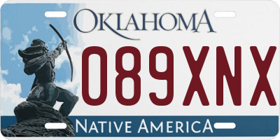 OK license plate 089XNX