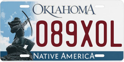 OK license plate 089XOL