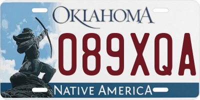 OK license plate 089XQA