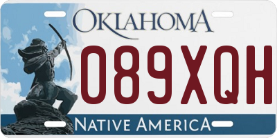 OK license plate 089XQH