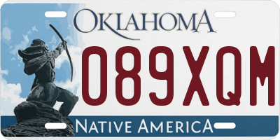 OK license plate 089XQM