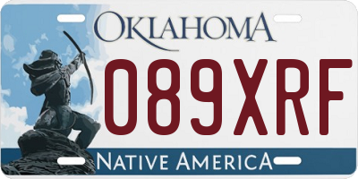 OK license plate 089XRF