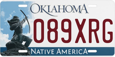 OK license plate 089XRG