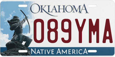 OK license plate 089YMA