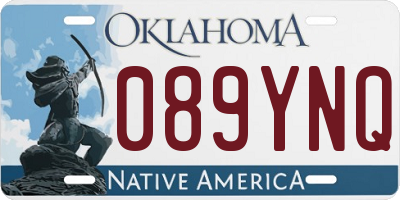 OK license plate 089YNQ