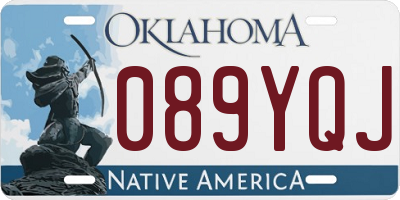 OK license plate 089YQJ