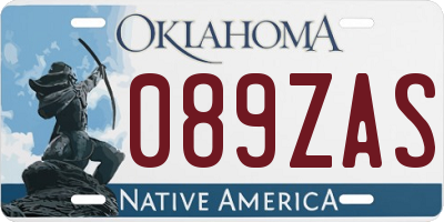 OK license plate 089ZAS