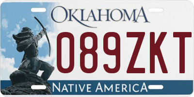 OK license plate 089ZKT