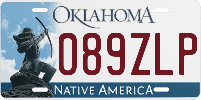 OK license plate 089ZLP