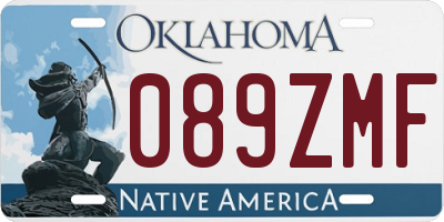 OK license plate 089ZMF
