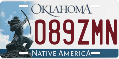 OK license plate 089ZMN