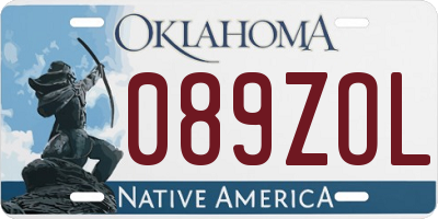 OK license plate 089ZOL