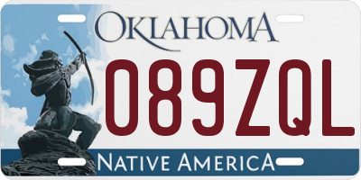 OK license plate 089ZQL