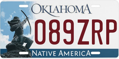 OK license plate 089ZRP