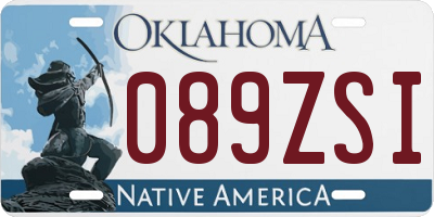 OK license plate 089ZSI