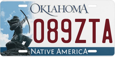 OK license plate 089ZTA