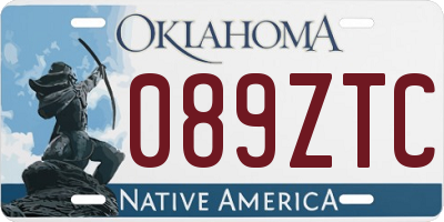 OK license plate 089ZTC