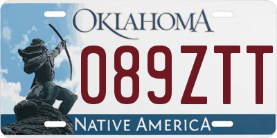 OK license plate 089ZTT