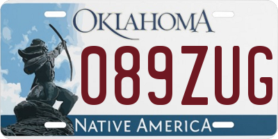 OK license plate 089ZUG