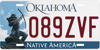 OK license plate 089ZVF