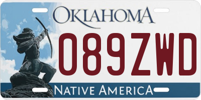 OK license plate 089ZWD