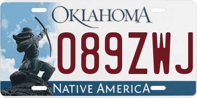 OK license plate 089ZWJ