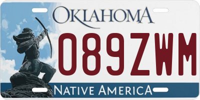 OK license plate 089ZWM
