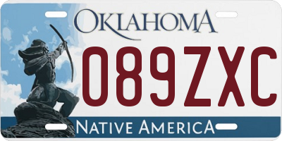 OK license plate 089ZXC