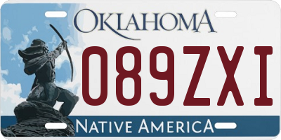 OK license plate 089ZXI