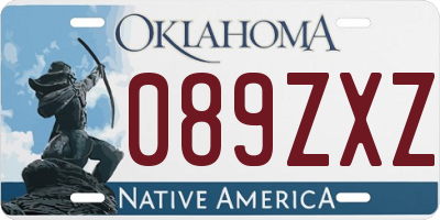 OK license plate 089ZXZ