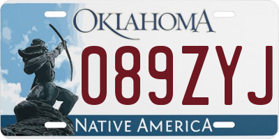 OK license plate 089ZYJ