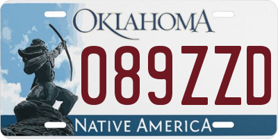 OK license plate 089ZZD