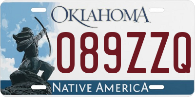 OK license plate 089ZZQ