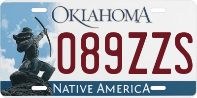 OK license plate 089ZZS
