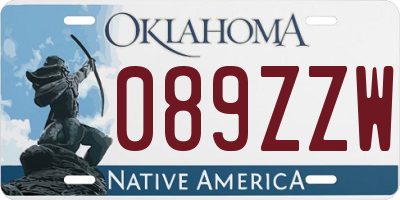 OK license plate 089ZZW
